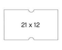 Etiquette pour pince, rectangulaire, blanc, 21 x 12 mm
