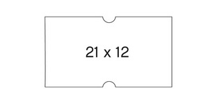 Etiquette pour pince, rectangulaire, blanc, 21 x 12 mm