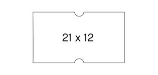 Etiquette pour pince, rectangulaire, blanc, 21 x 12 mm