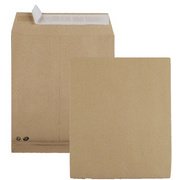 Envelop met balg, C4, 229 x 324 mm, bruin kraftpapier