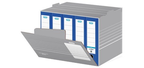 container d'archives tric, A4, gris/blanc,