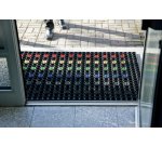 Tapis caillebotis en caoutchouc Scriper, noir