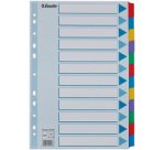 Kartonnen tabbladen, effen, A4, 12 tabs, veelkleurig