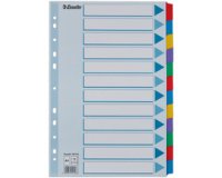 Intercalaires en carton, uni, A4, 12 pièces,