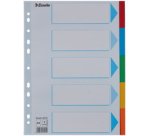 Intercalaires en carton, uni, A4, 5 touches