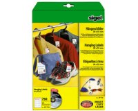 Etikett mit Loch 27 x 40 mm weiß - Packung mit 1470 Stück.