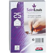 Enveloppes de visite Saint Louis, 90 x 140 mm, blanc