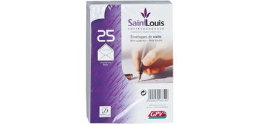 Enveloppes de visite Saint Louis, 114 x 162 mm, blanc