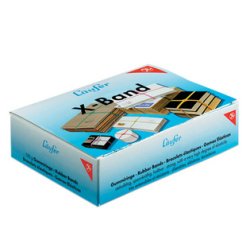 Elastieken in X-vorm in een doos - 30 g, 100 x 11 mm