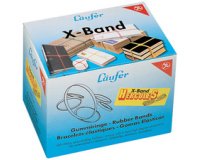 Elastiques en X dans un carton - 500 g, 150 x 11 mm,