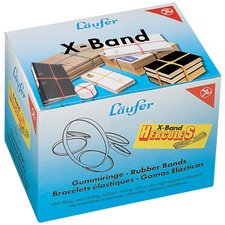 Elastiques en X dans un carton - 500 g, 250 x 25 mm