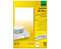 Etiquette pour étagère, 105 x 38 mm, blanc, 170 g/m2