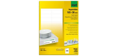 Etikett für Regal, 105 x 38 mm, weiß, 170 g/m2