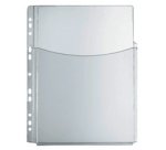 Geperforeerde hoes met vak, A4, pvc, 0,30 mm