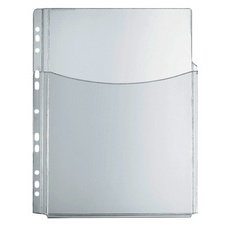 Geperforeerde hoes met vak, A4, pvc, 0,30 mm