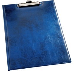 Porte-bloc, A4, sous film souple, bleu