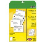 Fiches bristol, A7 (A4), 185 g/m2, microperforation