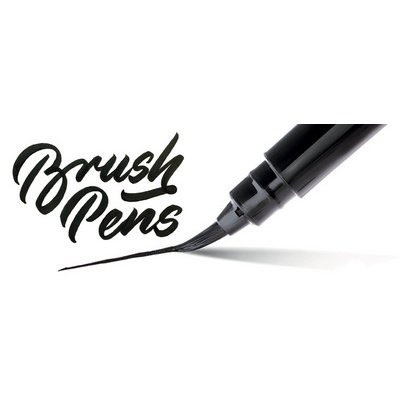 PentelArts Stylo pinceau Brush Pen, corps: noir