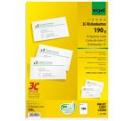 Cartes de visite 3C, 85 x 55 mm, 225 g/m2, extra blanc