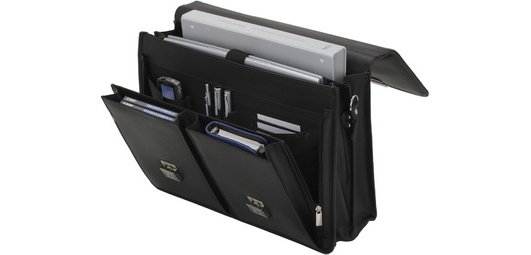 Porte-documents 'VENETO', cuir, noir