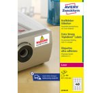 Label, ultra adhesive, 45.7 x 25.4 mm