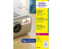 Label, ultra-adhesive, 63.5 x 33.9 mm