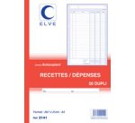 Manifold 'Recettes / Dépenses', A4, dupli, 50 feuillets