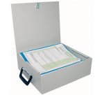 Classeur à levier coffret, en tôle d'acier, A4