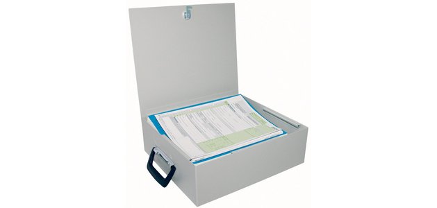 Classeur à levier coffret, en tôle d'acier, A4