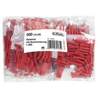 Winnende lotjes genummerd 501 - 1000 rood