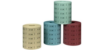 Rollen von Wertmarken, 0,50 Euro, 1000 Wertmarken