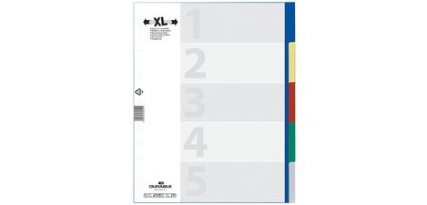 Kunststoffregister, A4, PP, 5 Teile