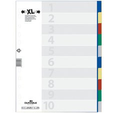 Plastic tabbladen, A4, PP, 10 tabs