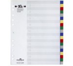 Intercalaire A4+ polypropylène coloré Durable 20 onglets neutres - 1 jeu