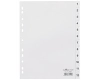 Intercalaires en plastique, numérique, A4,12 touches