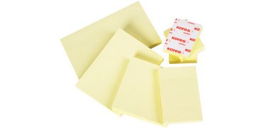 Zelfklevende notes 75 x 75 mm effen geel