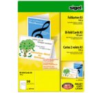 cartes 2 volets, A5 (A4), 185 g/m2, extra blanc