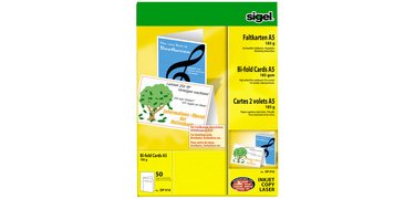 cartes 2 volets, A5 (A4), 185 g/m2, extra blanc
