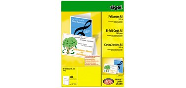 cartes 2 volets, A5 (A4), 185 g/m2, extra blanc