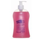 Savon liquide rose, 500 ml, bouteille distributrice