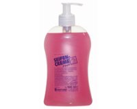 Savon liquide rose, 500 ml, bouteille distributrice