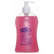 Savon liquide rose, 500 ml, bouteille distributrice