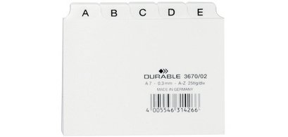 Index alphabétique A - Z, PP, format A7 paysage