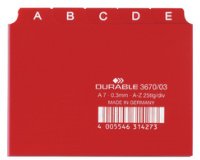 Index alphabétique A - Z, PP, format A7 paysage