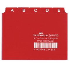 Tabkaarten A-Z , PP, A7 liggend formaat