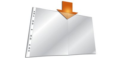 Pochettes perforées Durable A3 format à l'italienne polypropylène grainé 6/100e - Boîte de 10