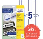 Etiquette pour dos de classeurs suspendus