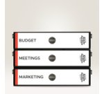 Etiquette pour dos de classeurs suspendus