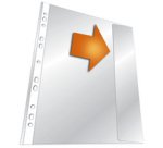 Pochette perforée, A4, PP, transparent, 0,135 mm