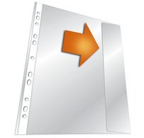 Hoes met perforatierand, A4, PP, transparant, 0,135 mm